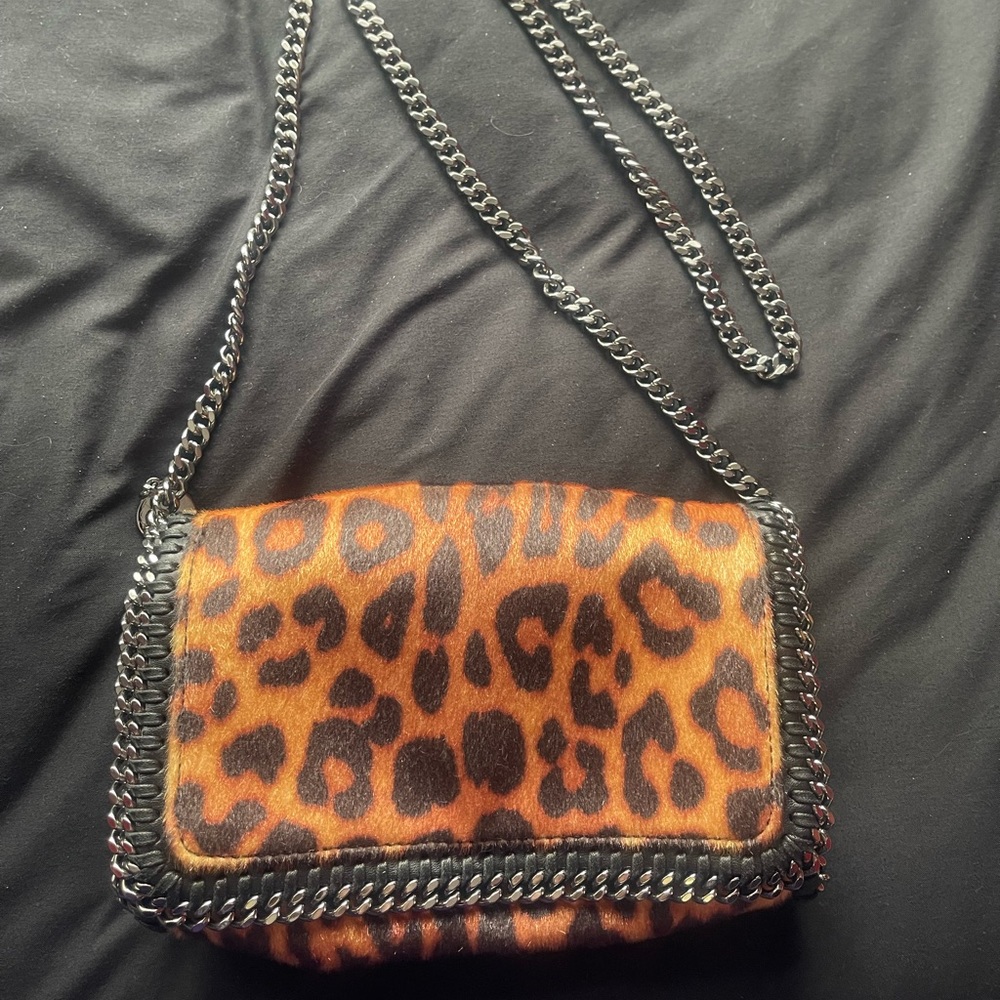 SALE💗Stella McCartney shoulder bag Leopard Like New RARE